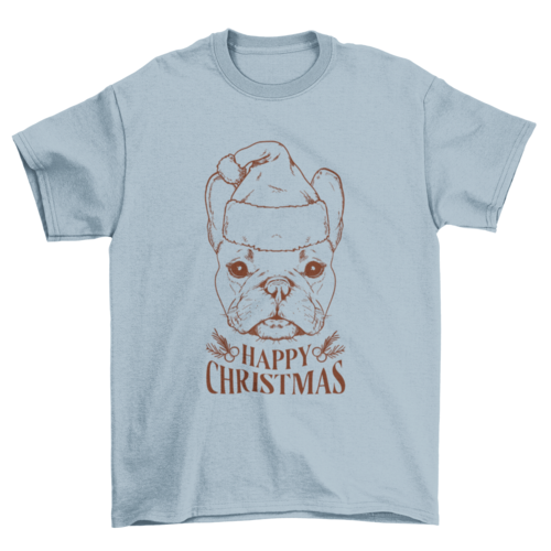 Happy Christmas Bulldog T-shirt