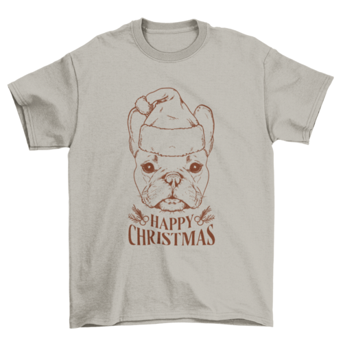Happy Christmas Bulldog T-shirt