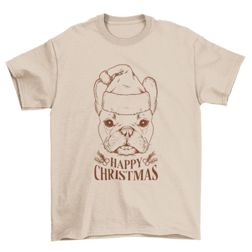 Happy Christmas Bulldog T-shirt