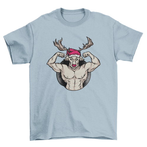 Strong Reindeer Christmas T-shirt