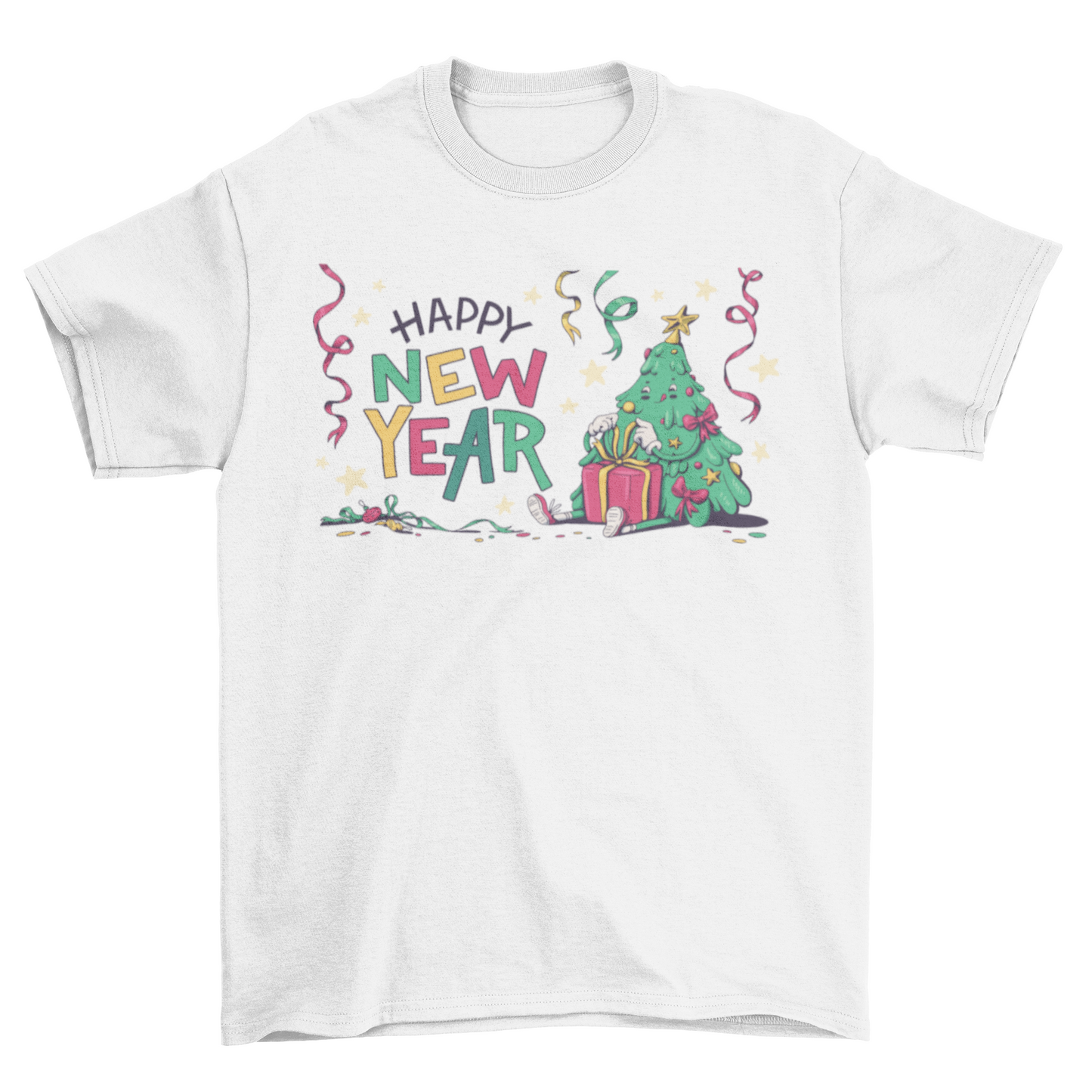 Happy New Year Christmas Tree T-shirt