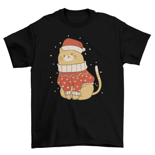 Christmas Sweater Cat T-shirt