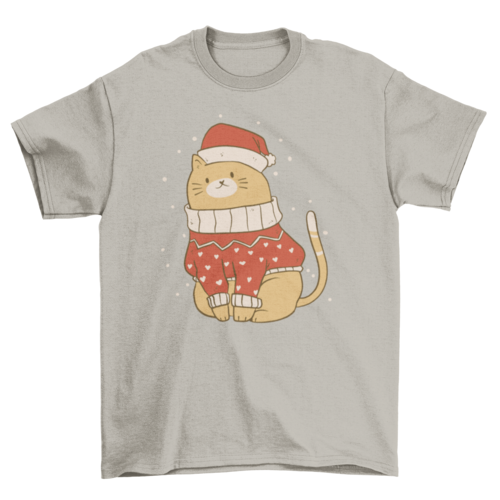 Christmas Sweater Cat T-shirt