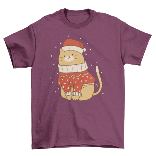 Christmas Sweater Cat T-shirt