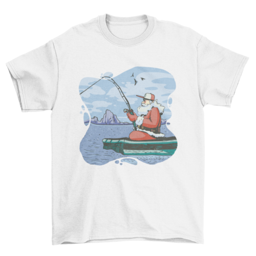 Fishing Santa T-shirt