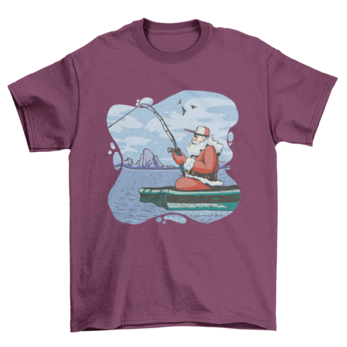 Fishing Santa T-shirt