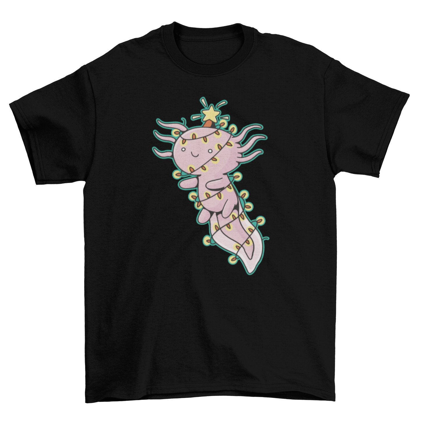 Axolotl in Christmas Lights T-shirt