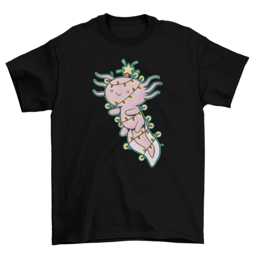 Axolotl in Christmas Lights T-shirt