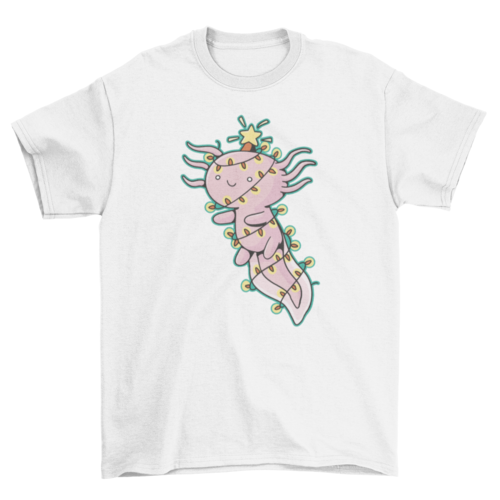 Axolotl in Christmas Lights T-shirt