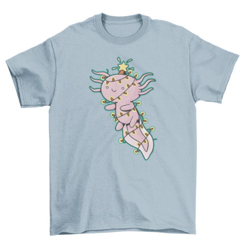 Axolotl in Christmas Lights T-shirt