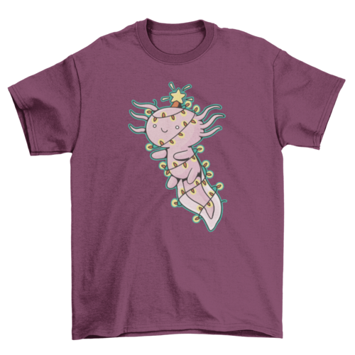 Axolotl in Christmas Lights T-shirt