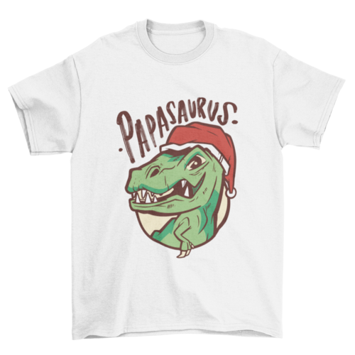 Papasaurus Christmas Tee