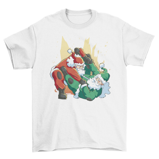 Santas Fight Christmas T-shirt