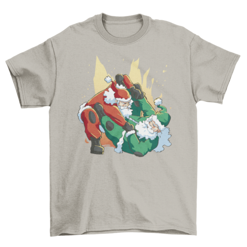 Santas Fight Christmas T-shirt