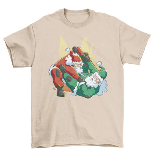 Santas Fight Christmas T-shirt