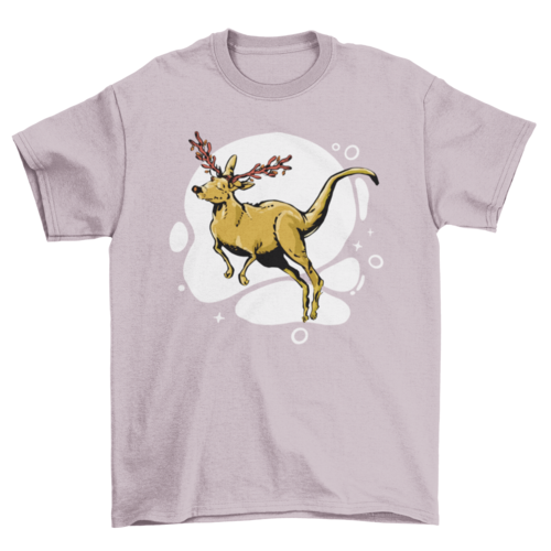 Kangaroo Reindeer Christmas T-shirt