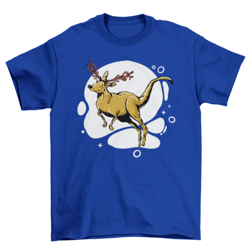 Kangaroo Reindeer Christmas T-shirt