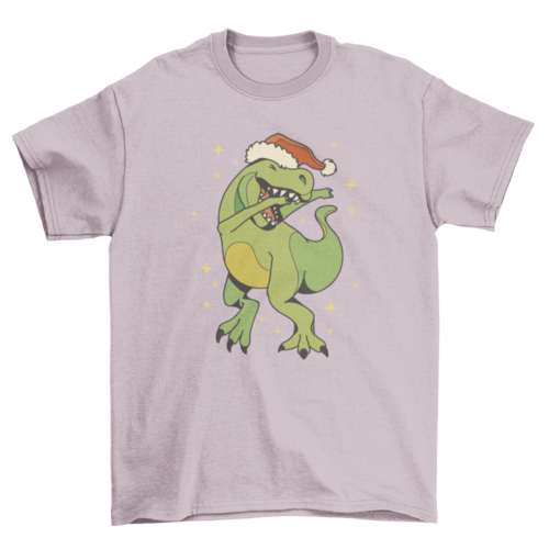 Dabbing Dino Christmas T-shirt