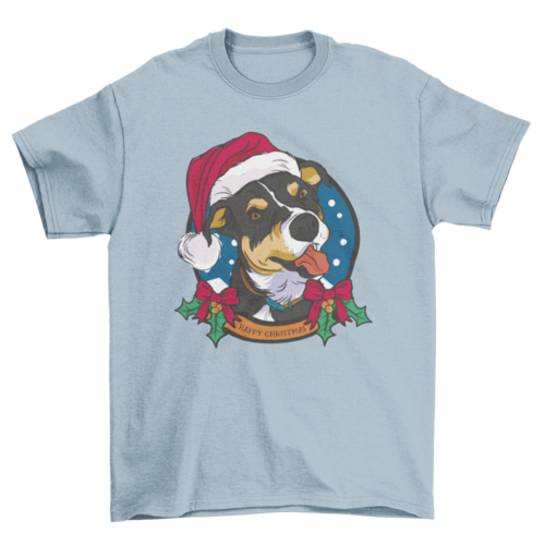 Puppy In Christmas Hat T-shirt