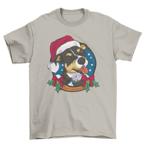 Puppy In Christmas Hat T-shirt