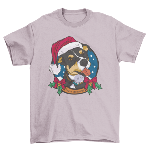 Puppy In Christmas Hat T-shirt