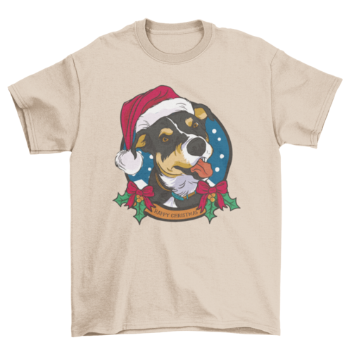 Puppy In Christmas Hat T-shirt
