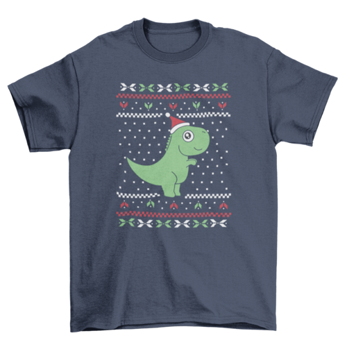 T-rex Christmas T-shirt