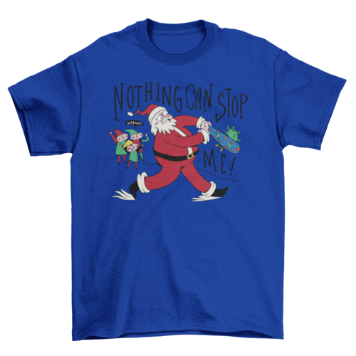 Santa Hitting Covid T-shirt