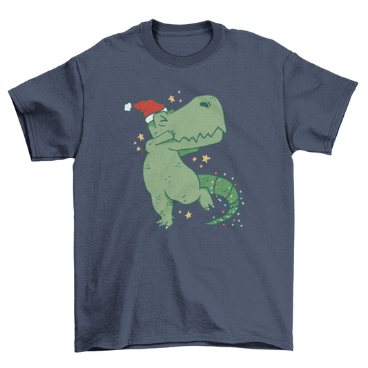 Christmas Dabbing T-rex Tee