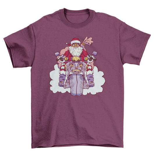 Motorcycle Santa T-shirt