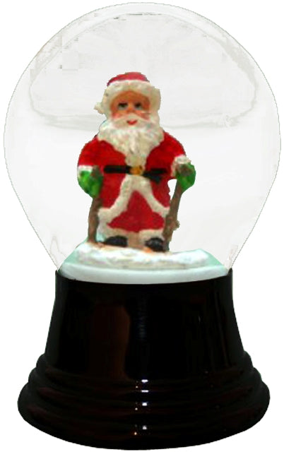 Alexander Taron Perzy Skiing Santa Snow Globe