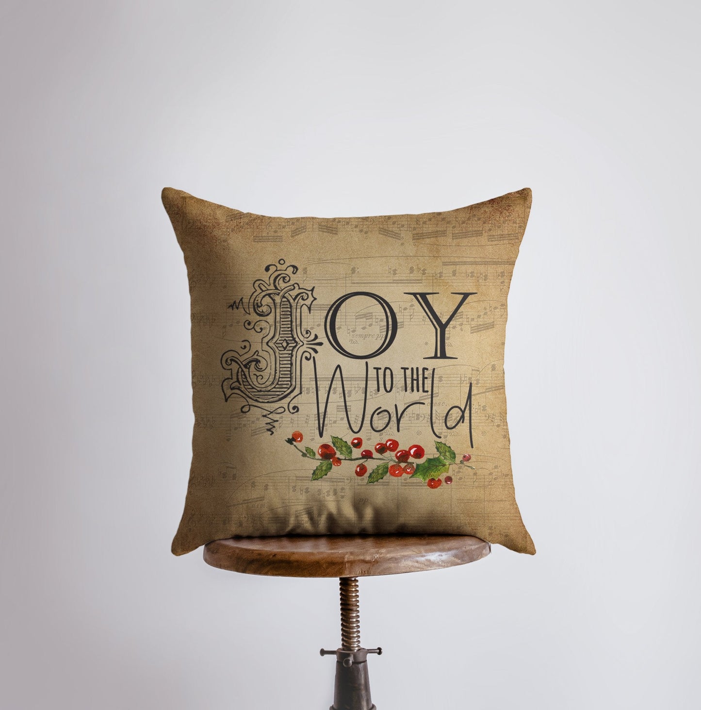 Joy to the World Throw Pillow Cover