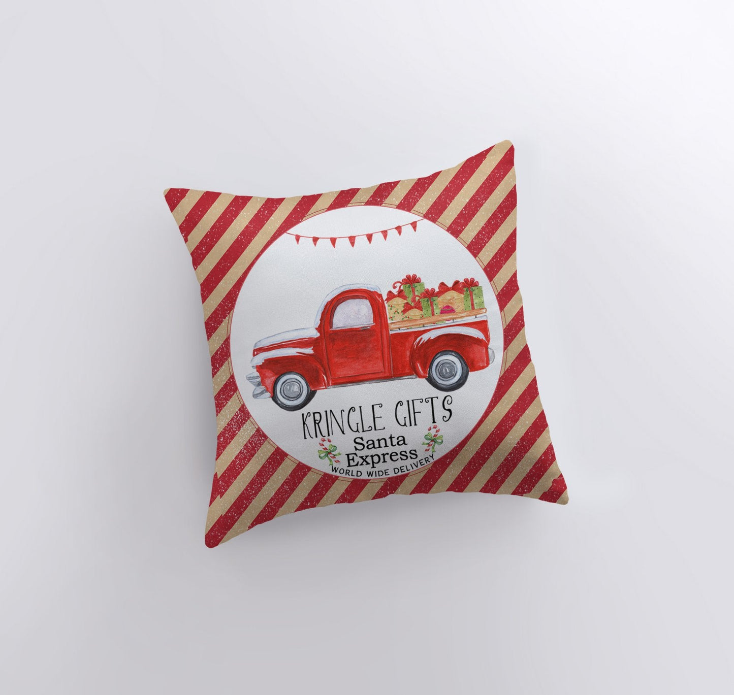 Santa Express Throw Pillow Cover