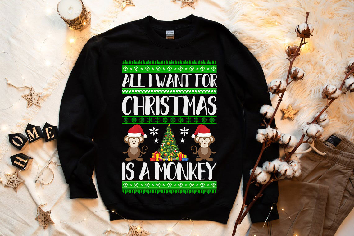 Christmas Monkey Sweater