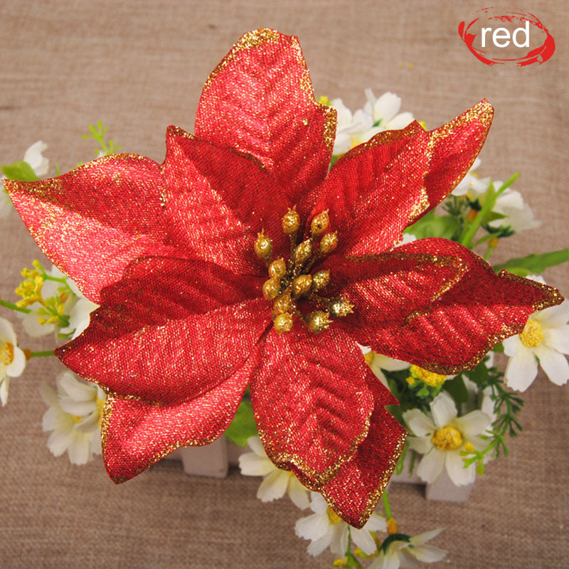 10pcs Artificial Flowers, RED