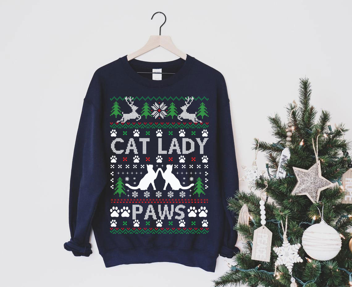 Cat Lady Christmas Sweater