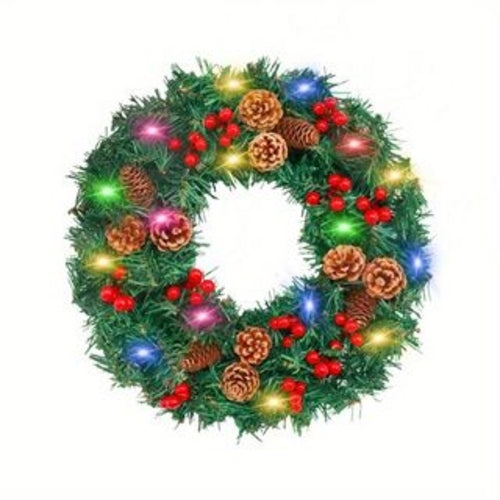 Artificial 24 Inch Prelit LED Christmas Wreath