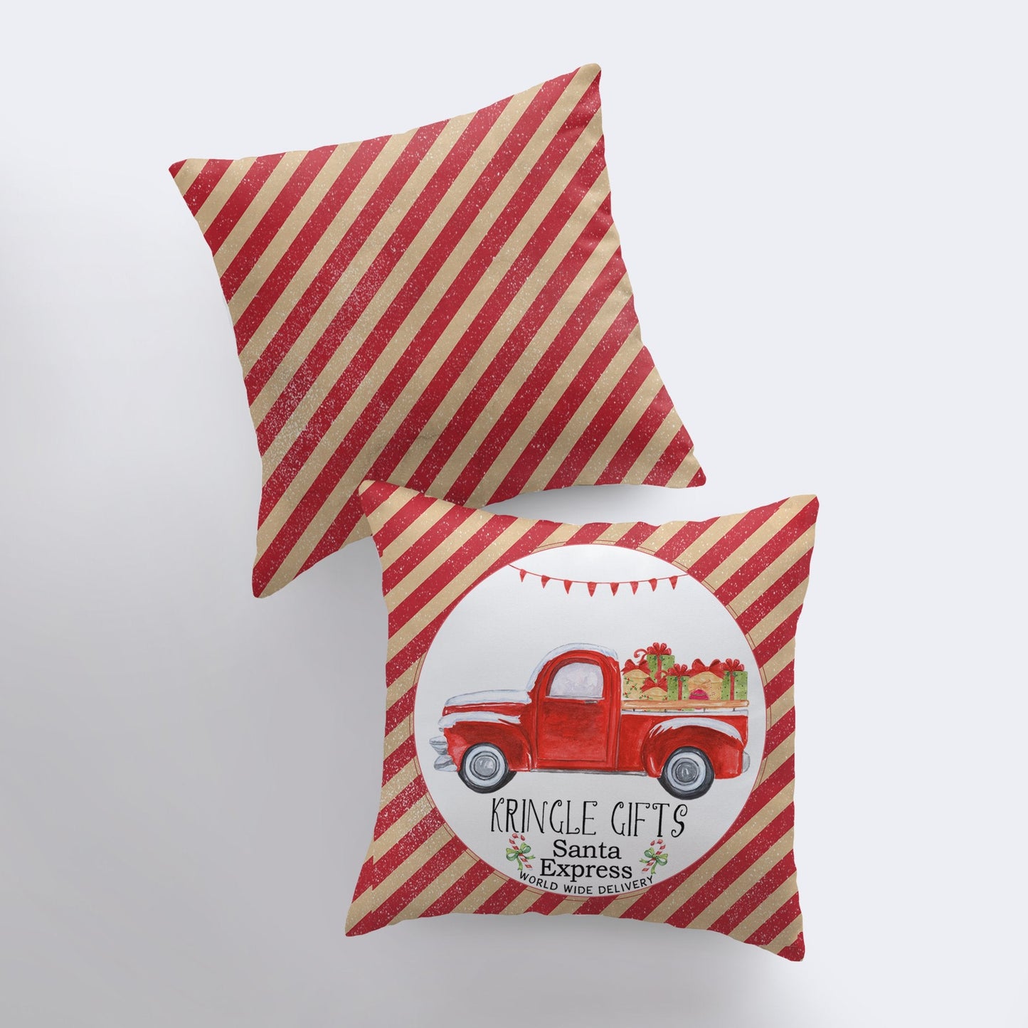 Santa Express Throw Pillow Cover