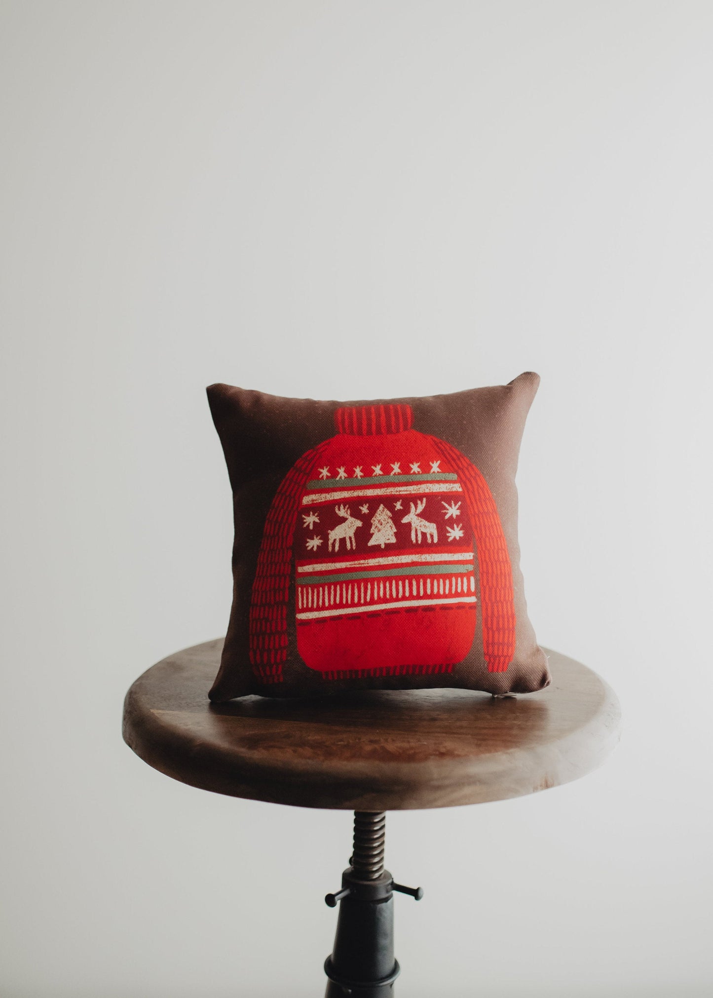 Nordic Pine Christmas Throw Pillow Cover