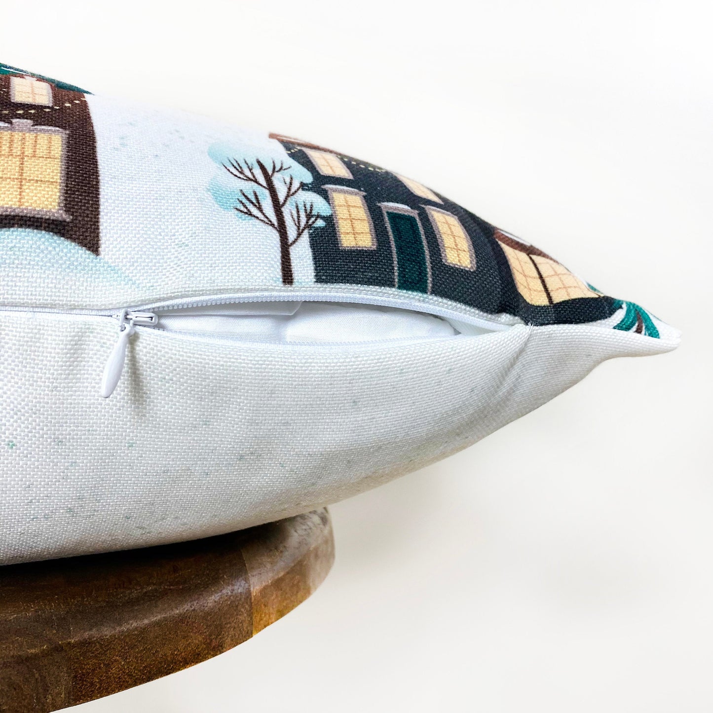 Christmas Village Throw Pillow Cover