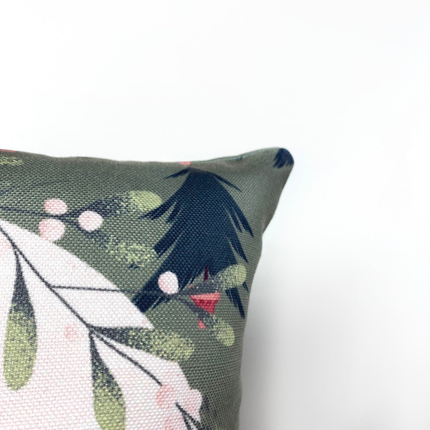 Beige Merry Christmas Throw Pillow Cover