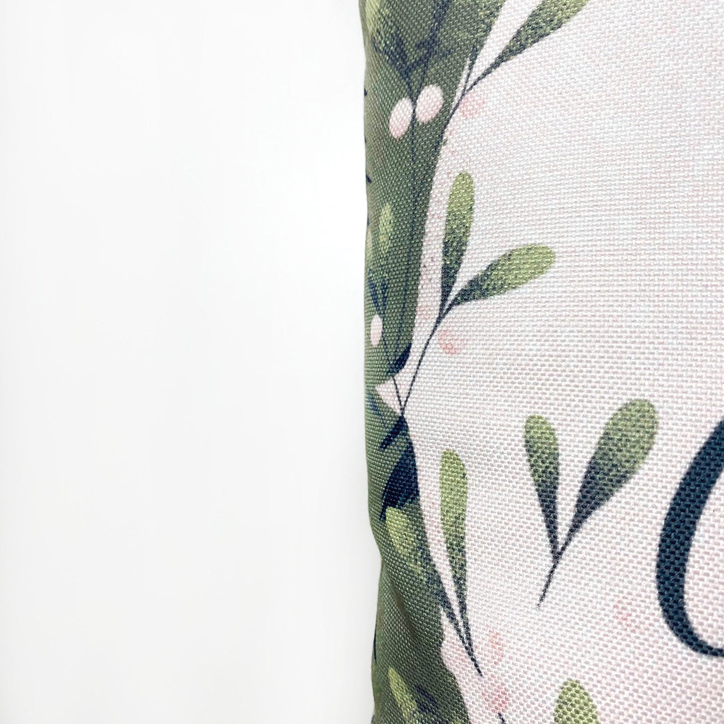 Beige Merry Christmas Throw Pillow Cover