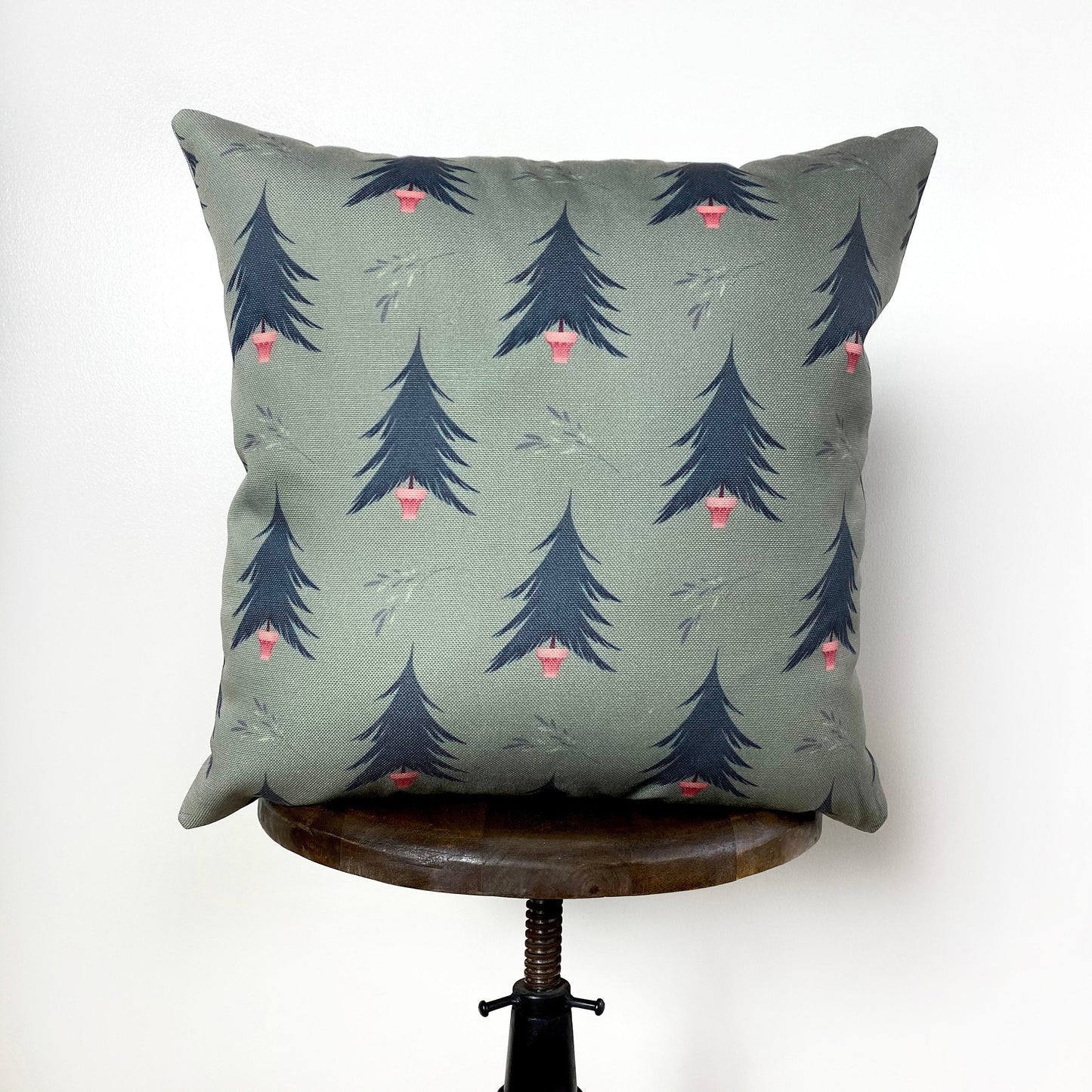 Beige Merry Christmas Throw Pillow Cover