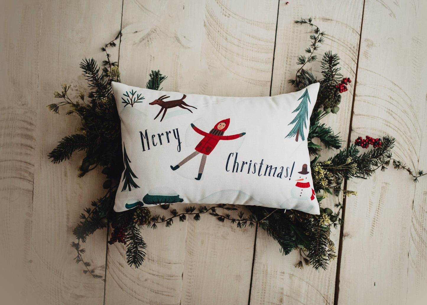 Christmas Village Throw Pillow Cover