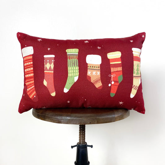 Christmas Stockings Throw Pillow Cover