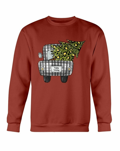 Christmas Tree On Truck Sweatshirt