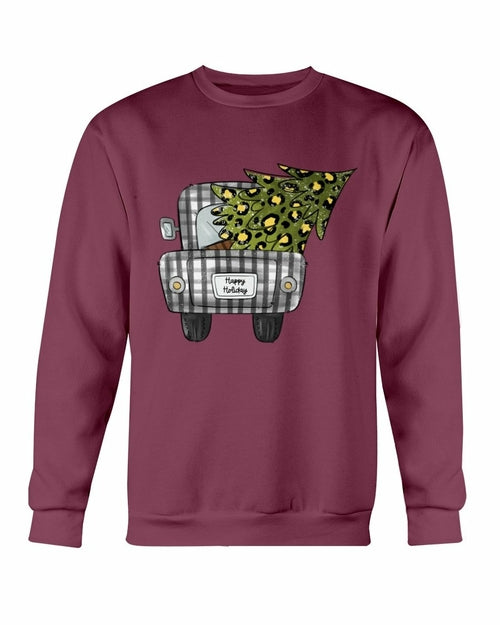 Christmas Tree On Truck Sweatshirt
