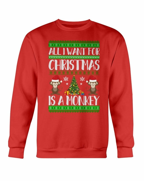 Christmas Monkey Sweater