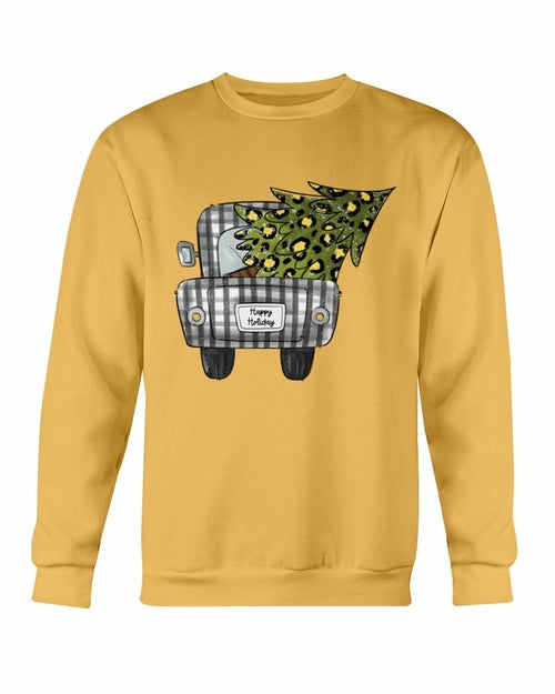 Christmas Tree On Truck Sweatshirt