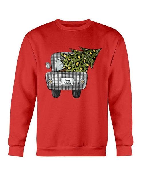 Christmas Tree On Truck Sweatshirt